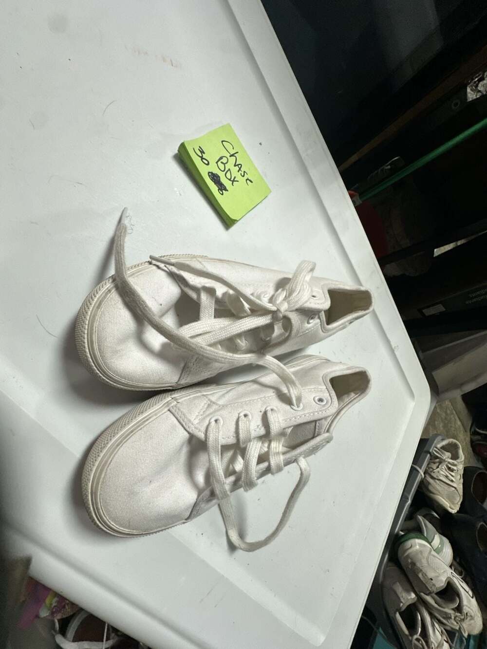 Wonder Nation White Canvas Memory Foam Sneakers Size 5